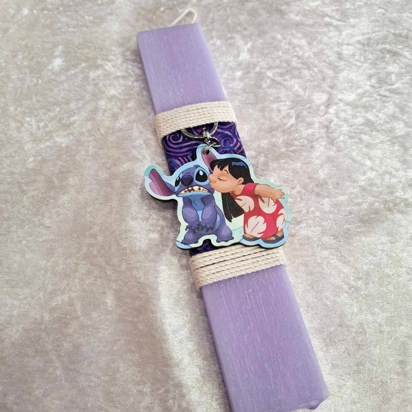 Λιλά αρωματική λαμπάδα Lilo and Stitch