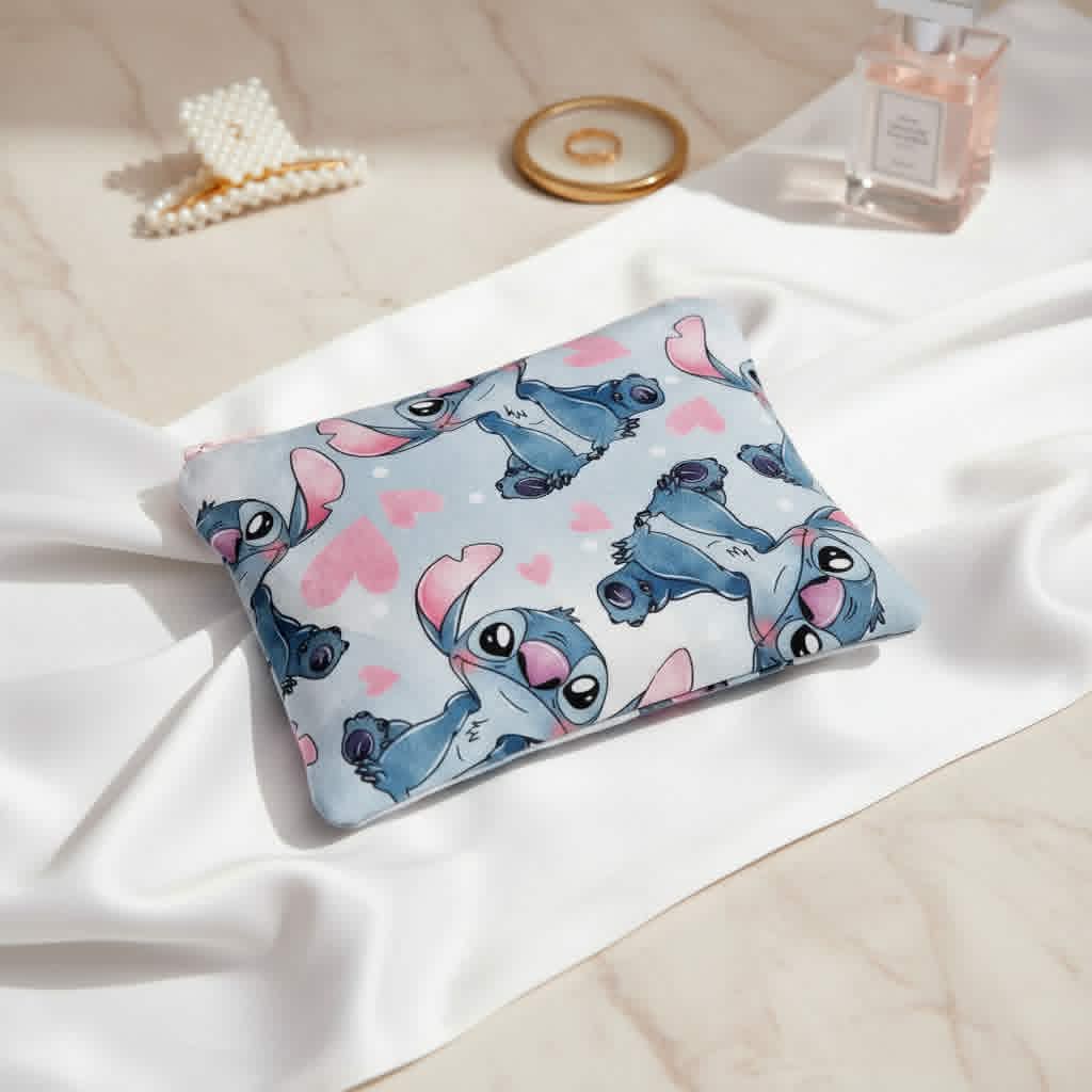 Χειροποίητο βαμβακερό πορτοφολάκι Stitch
