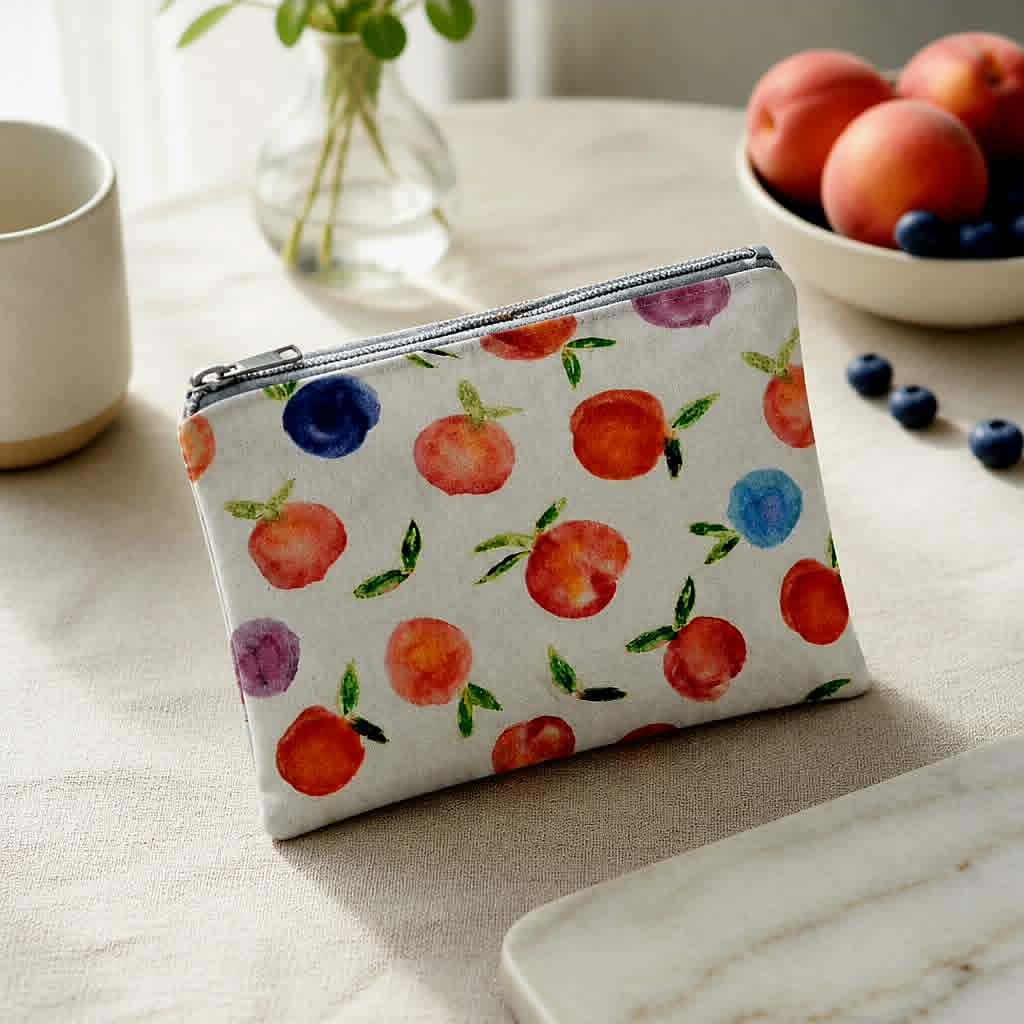 Χειροποίητο πορτοφολάκι ροδάκινα