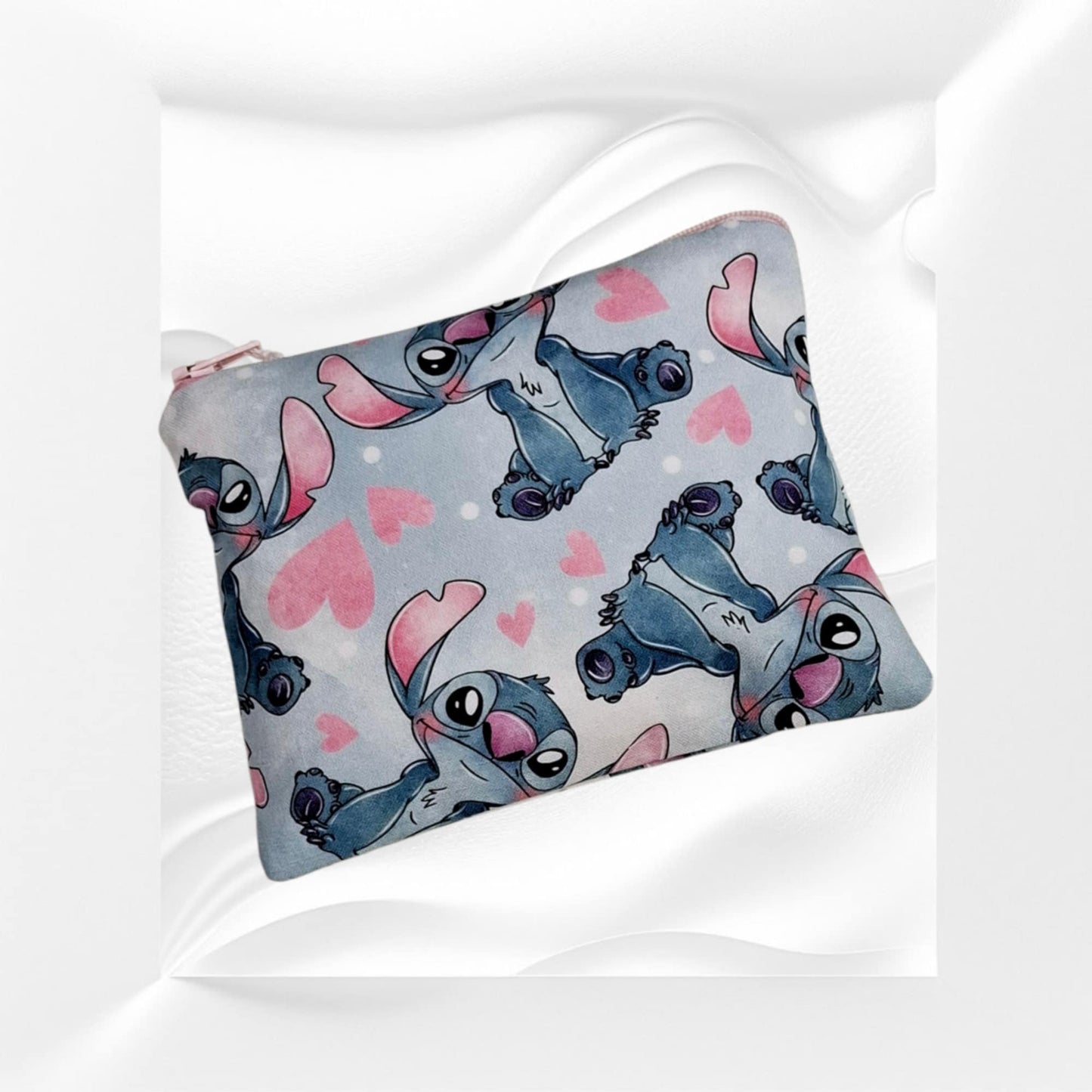 Χειροποίητο βαμβακερό πορτοφολάκι Stitch