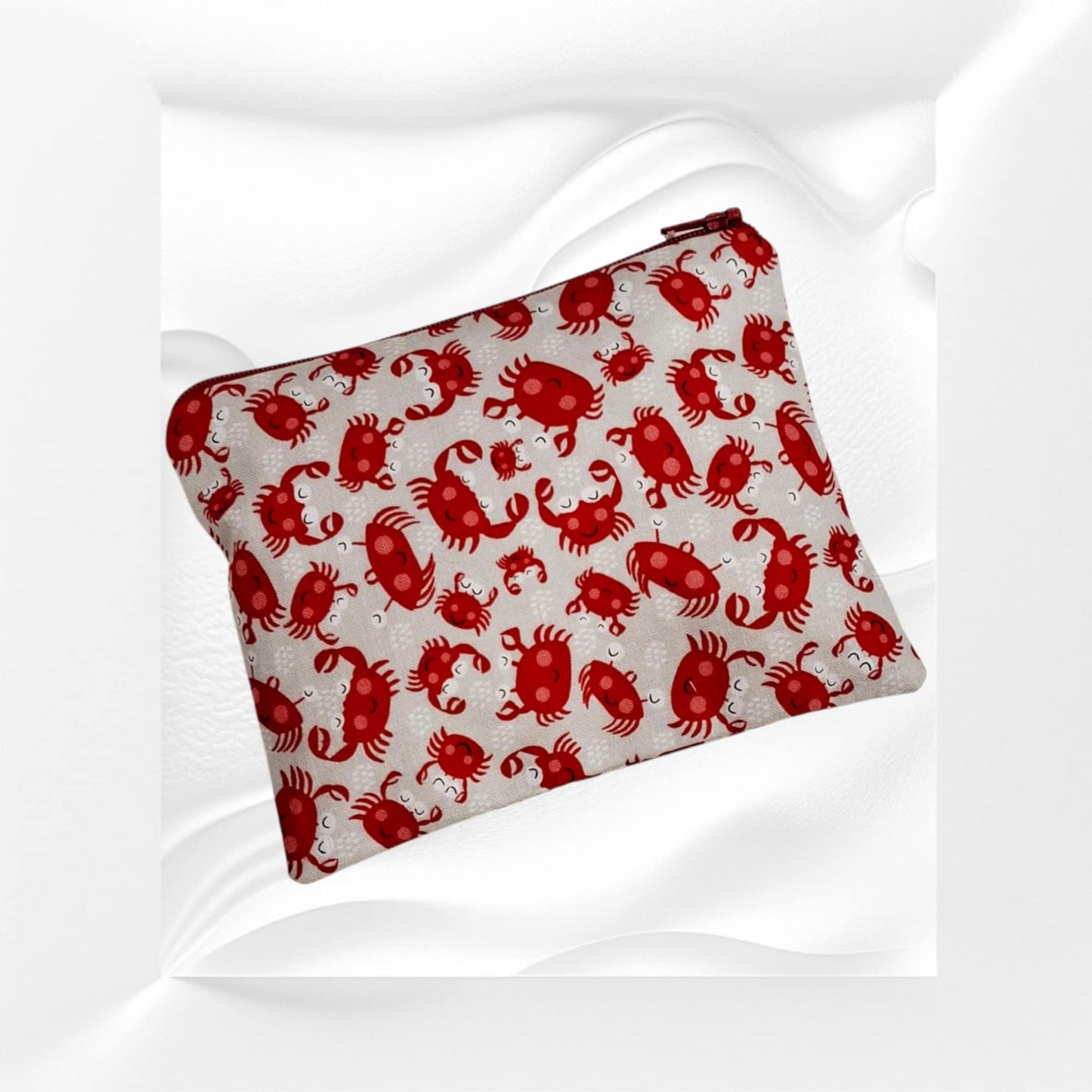 Χειροποίητο βαμβακερό πορτοφολάκι καβουράκια