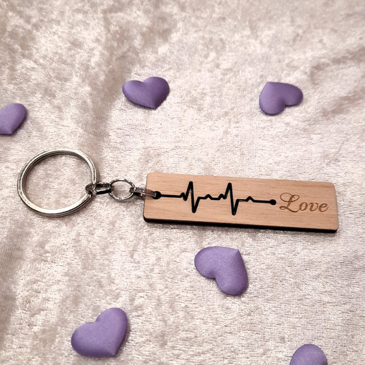 Ξύλινο μπρελόκ love