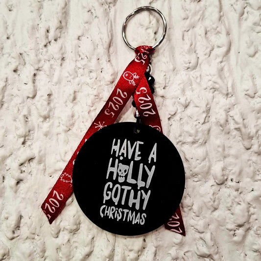 Μπρελόκ γούρι Have A Holly Gothy Christmas