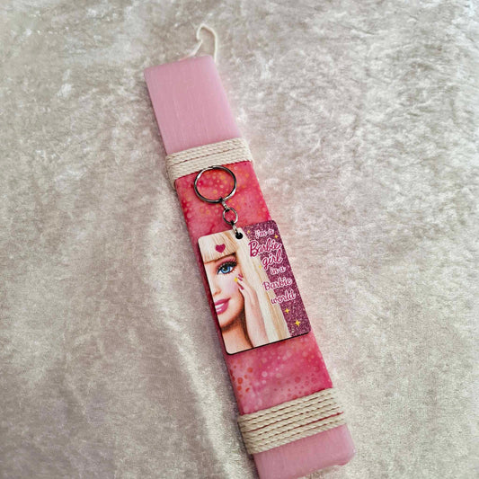 Ροζ αρωματική λαμπάδα Barbie
