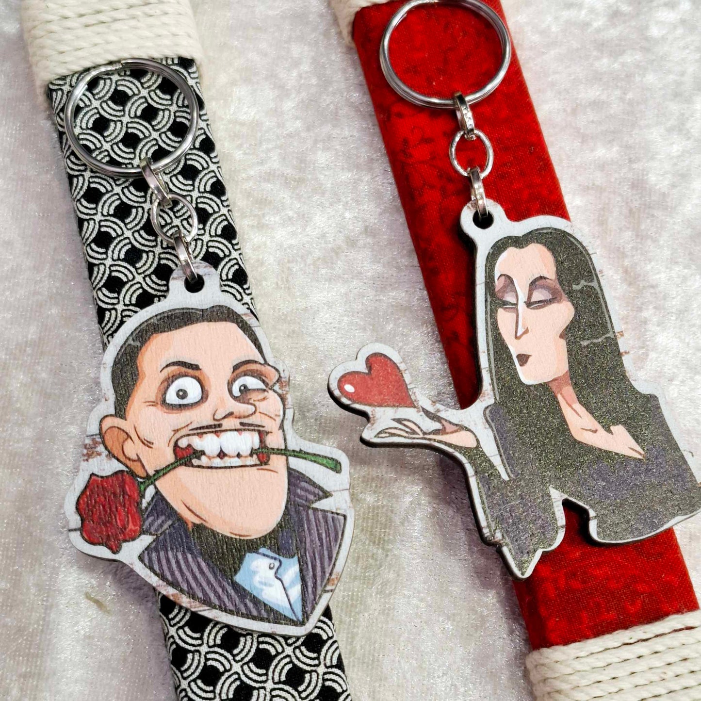 Σετ αρωματικές λαμπάδες για ζευγάρι Morticia and Gomez