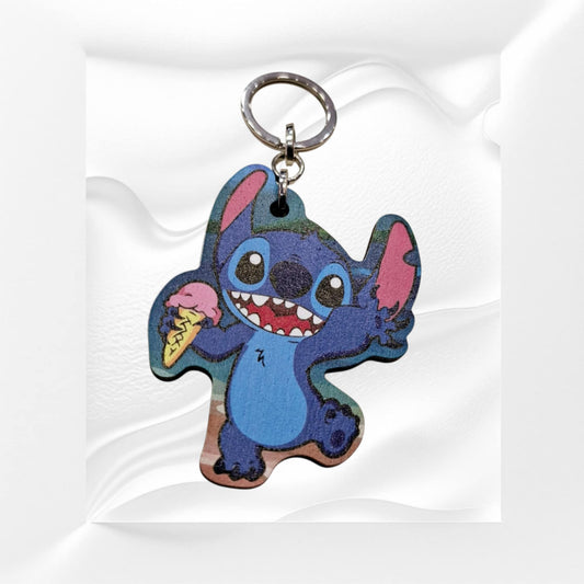 Ξύλινο μπρελόκ Stitch